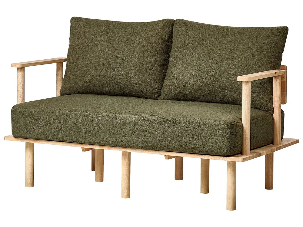 Sofa 2 Seater Boucle Dark Green Arath