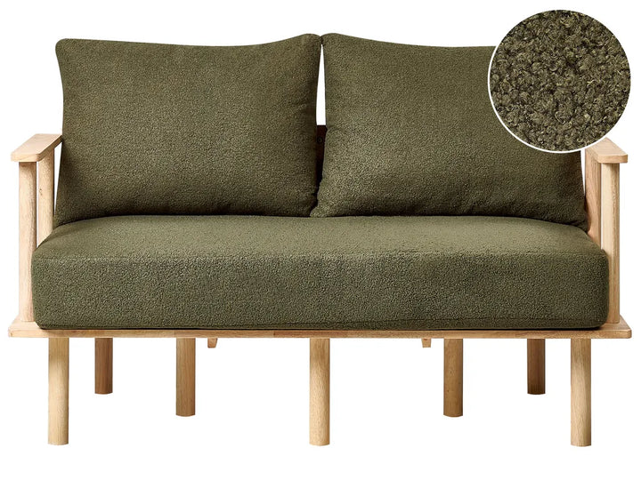 Sofa 2 Seater Boucle Dark Green Arath