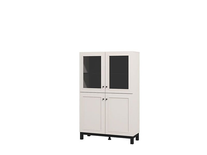 Ermia Cashmere Taupe Panelled Low Showcase Display Cabinet