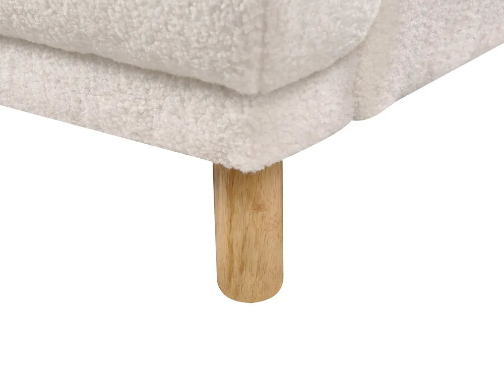 Sofa 2 Seater Boucle White Carlan