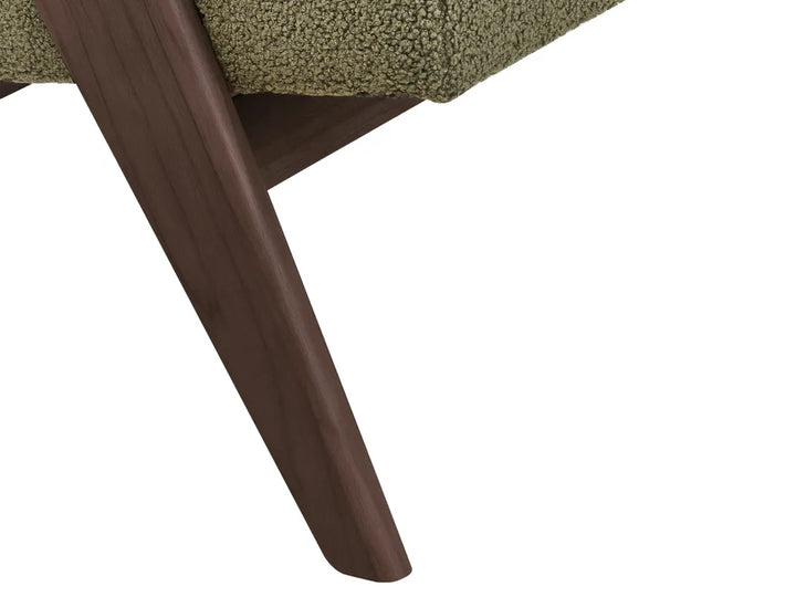 Sofa 2 Seater Boucle Green/ Dark Brown Ludine