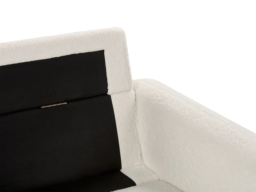 Sofa 2 Seater Boucle White Carlan