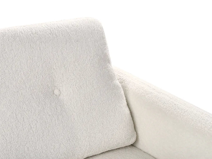 Sofa 2 Seater Boucle White Carlan