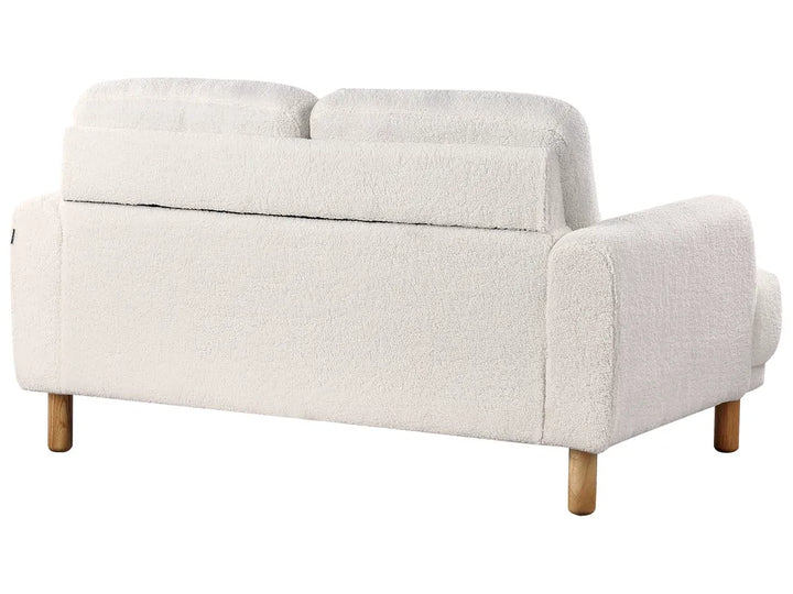Sofa 2 Seater Boucle White Carlan