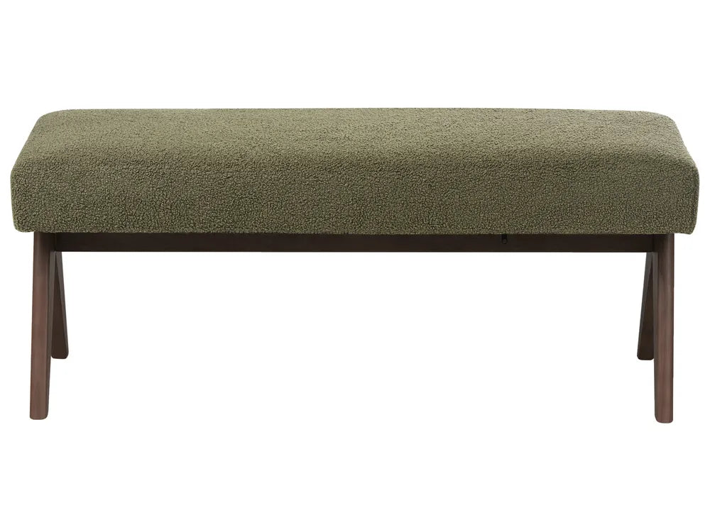 Sofa 2 Seater Boucle Green/ Dark Brown Ludine