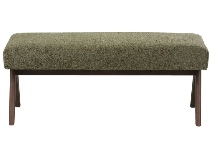 Sofa 2 Seater Boucle Green/ Dark Brown Ludine