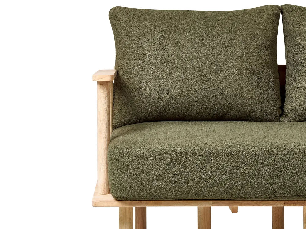 Sofa 2 Seater Boucle Dark Green Arath