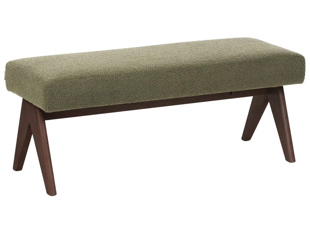 Sofa 2 Seater Boucle Green/ Dark Brown Ludine