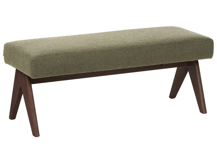 Sofa 2 Seater Boucle Green/ Dark Brown Ludine