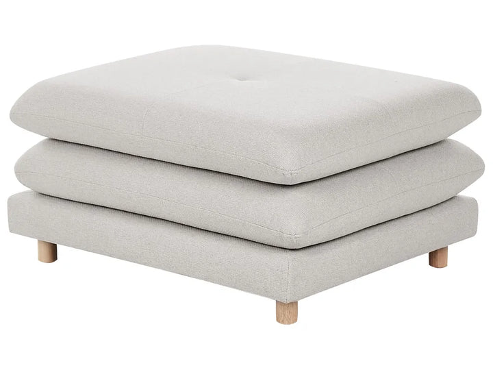 Sofa 2 Seater Fabric Beige with Ottoman Ellard