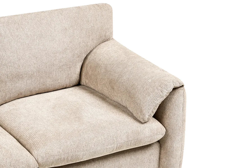 Sofa 2 Seater Fabric Taupe Nelda