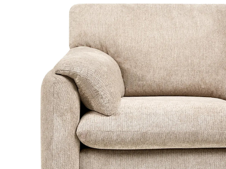 Sofa 2 Seater Fabric Taupe Nelda