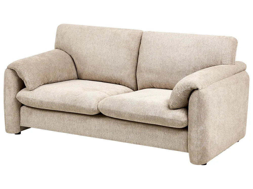 Sofa 2 Seater Fabric Taupe Nelda