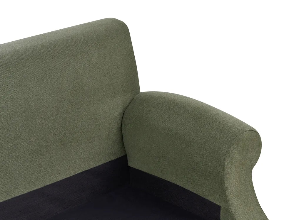 Sofa 2 Seater Fabric Dark Green Elaiza