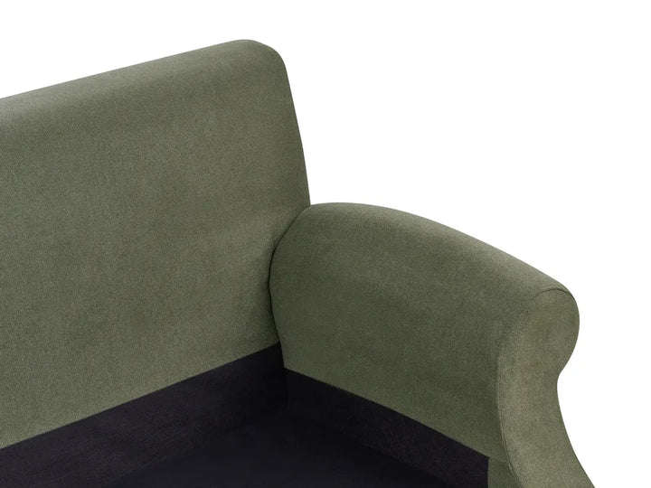 Sofa 2 Seater Fabric Dark Green Elaiza