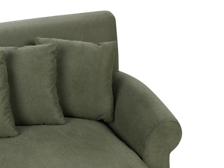 Sofa 2 Seater Fabric Dark Green Elaiza