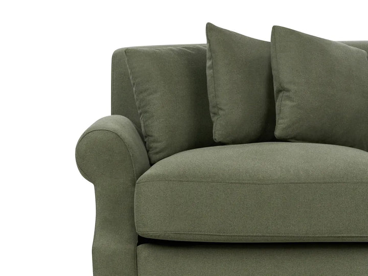 Sofa 2 Seater Fabric Dark Green Elaiza