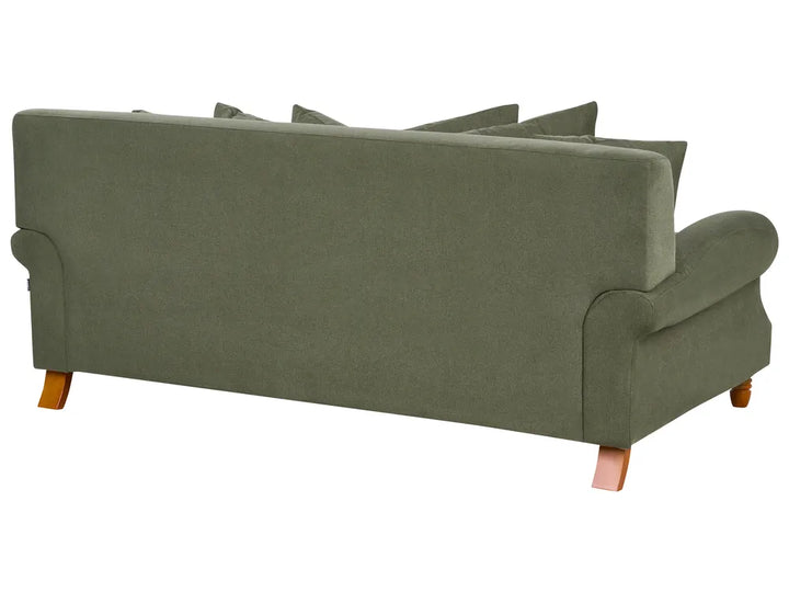 Sofa 2 Seater Fabric Dark Green Elaiza