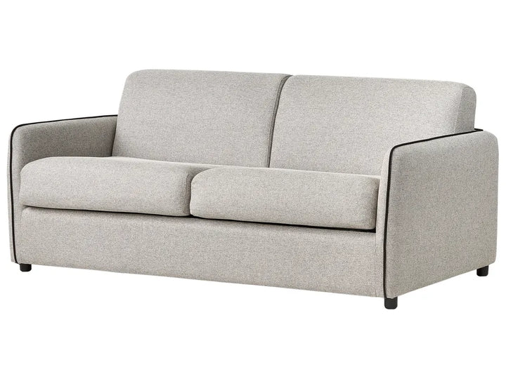 Sofa Bed 2 Seater Fabric Light Grey Owen