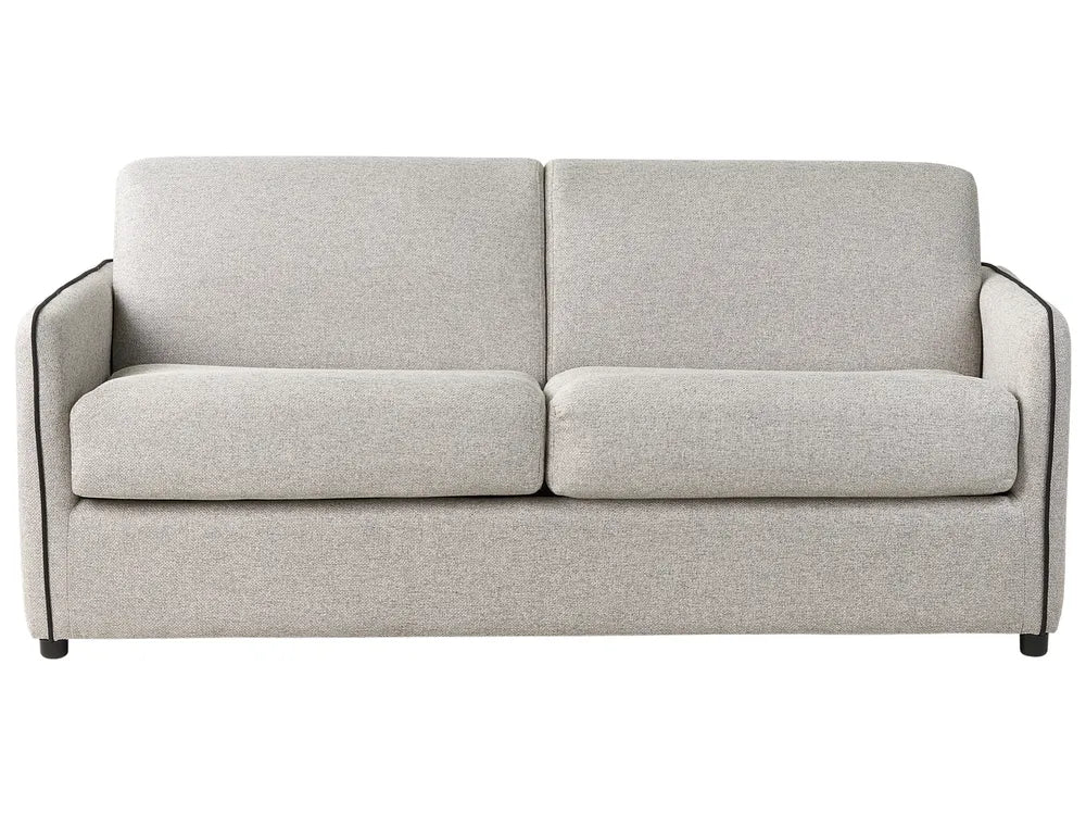 Light grey fabric 2 seater sofa bed with modern design