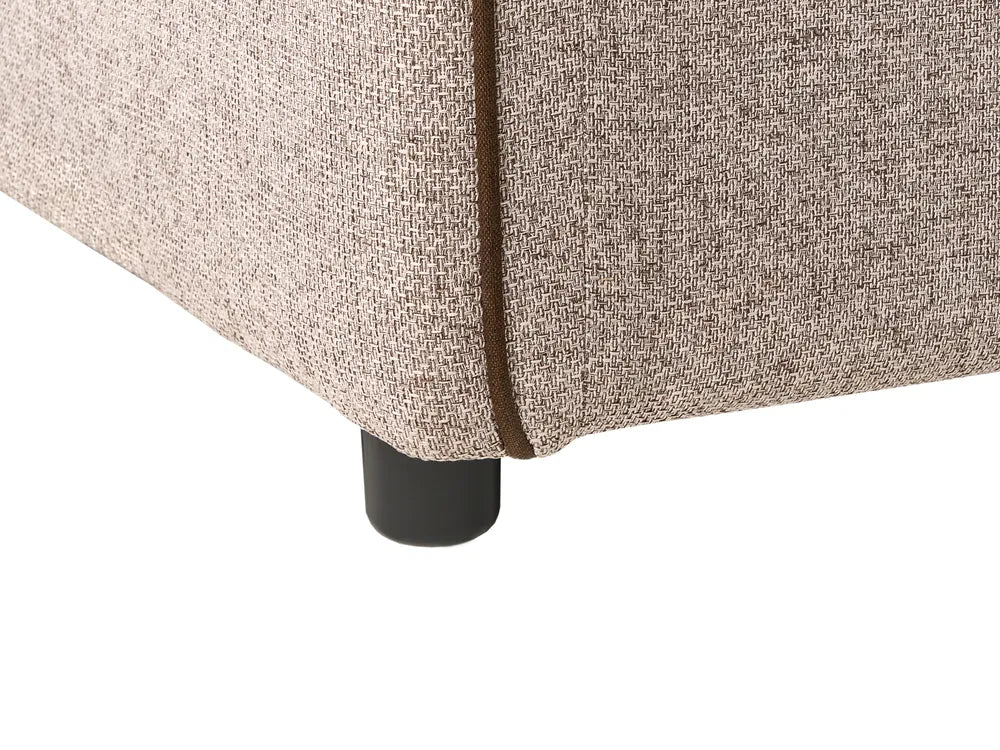 Sofa Bed 2 Seater Fabric Light Brown Owen