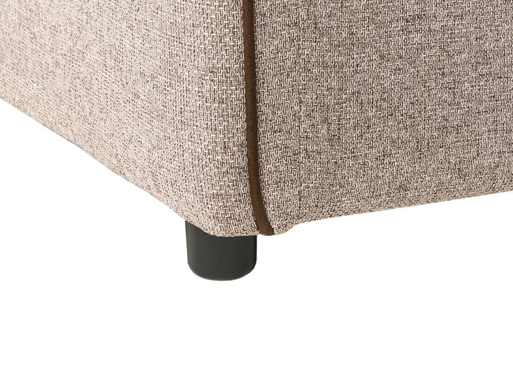 Sofa Bed 2 Seater Fabric Light Brown Owen