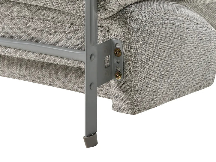 Sofa Bed 2 Seater Fabric Light Grey Owen