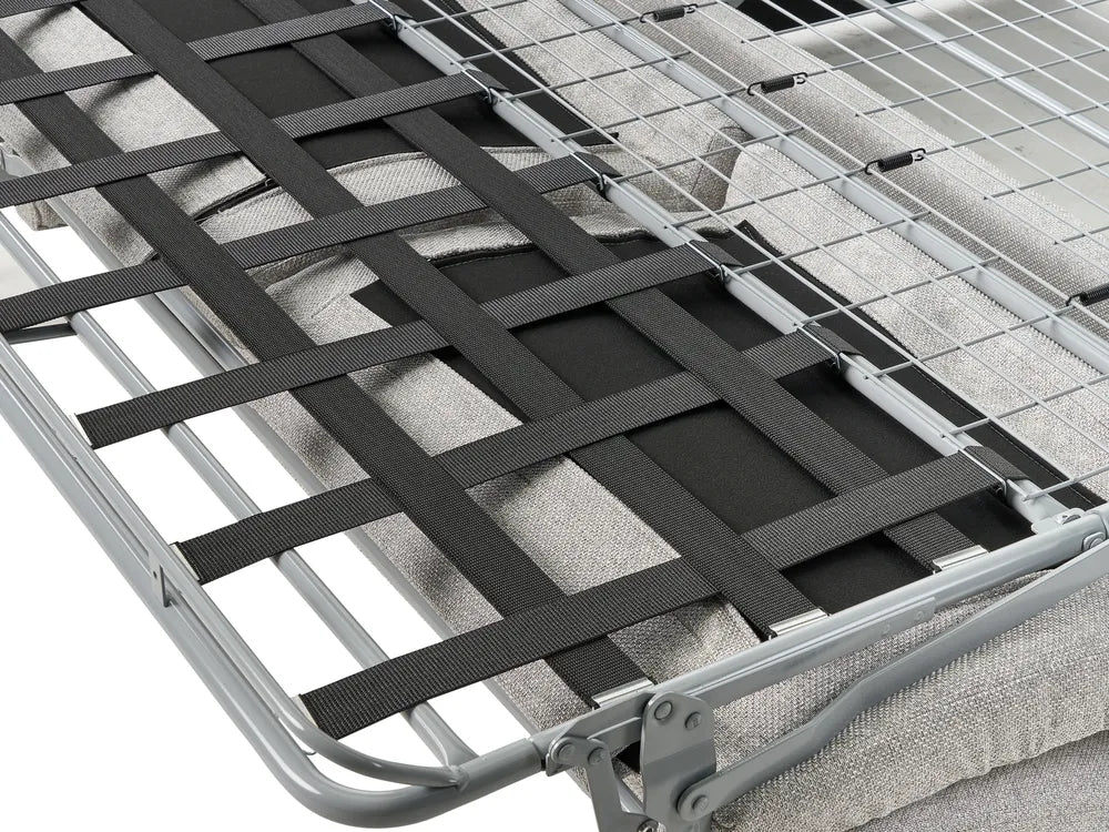 Sofa Bed 2 Seater Fabric Light Grey Owen