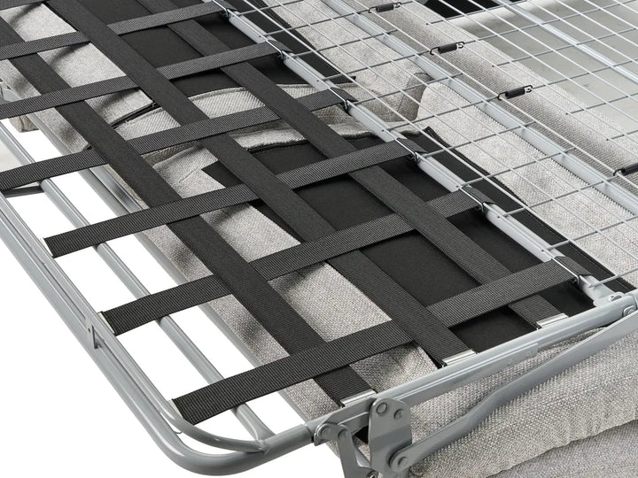 Sofa Bed 2 Seater Fabric Light Grey Owen