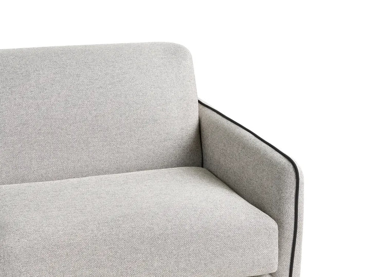Sofa Bed 2 Seater Fabric Light Grey Owen