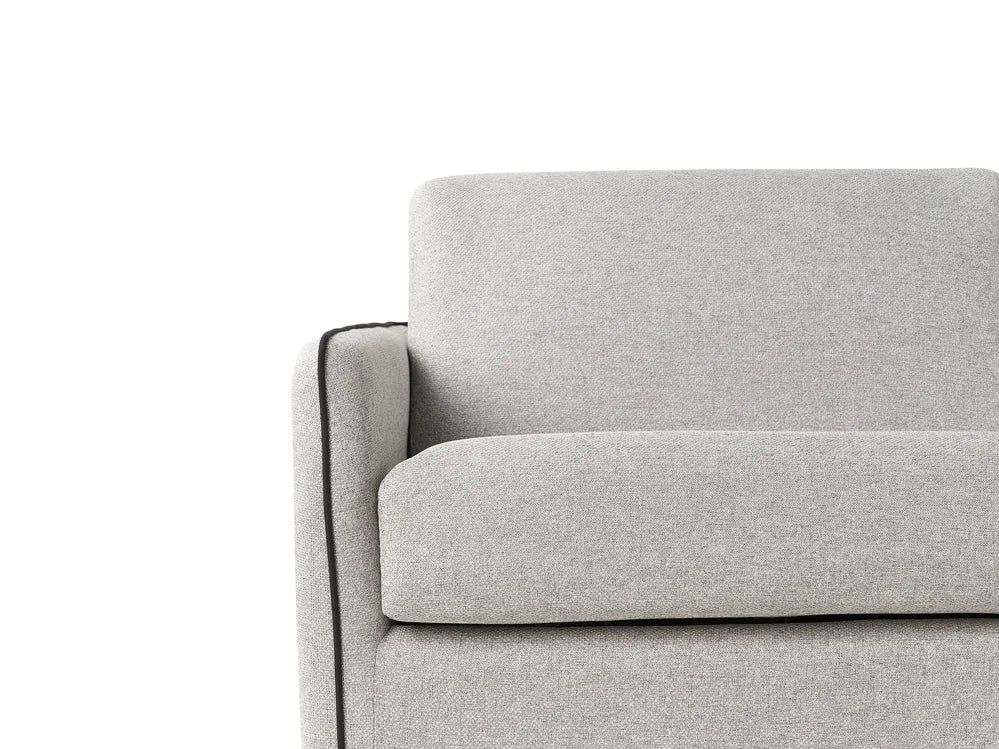 Sofa Bed 2 Seater Fabric Light Grey Owen