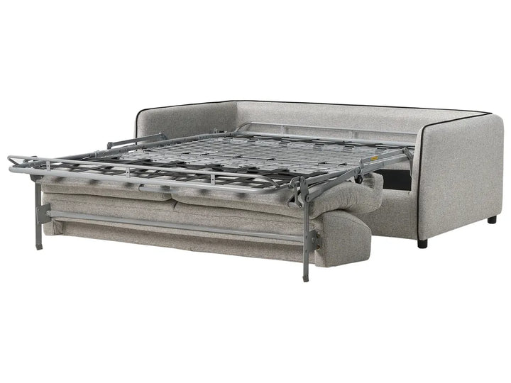 Sofa Bed 2 Seater Fabric Light Grey Owen