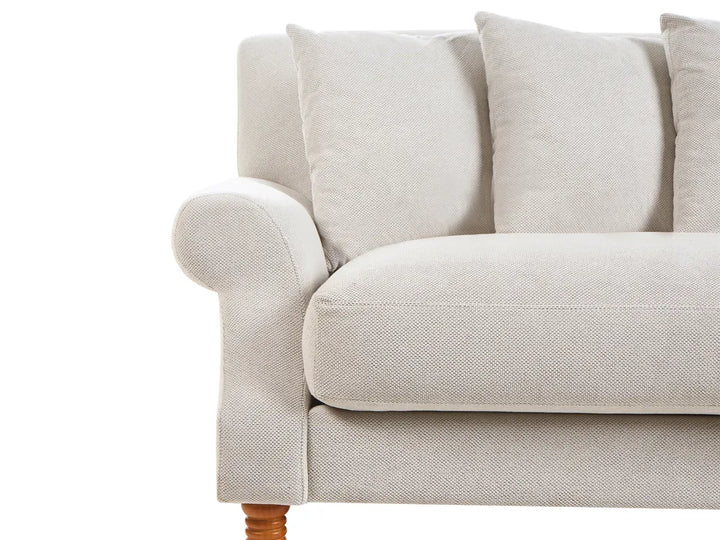 Sofa 2 Seater Fabric Off-White Elaiza