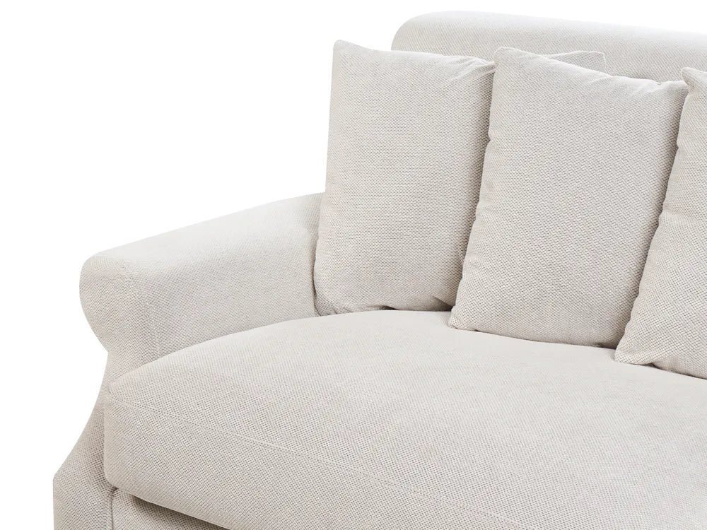 Sofa 2 Seater Fabric Off-White Elaiza