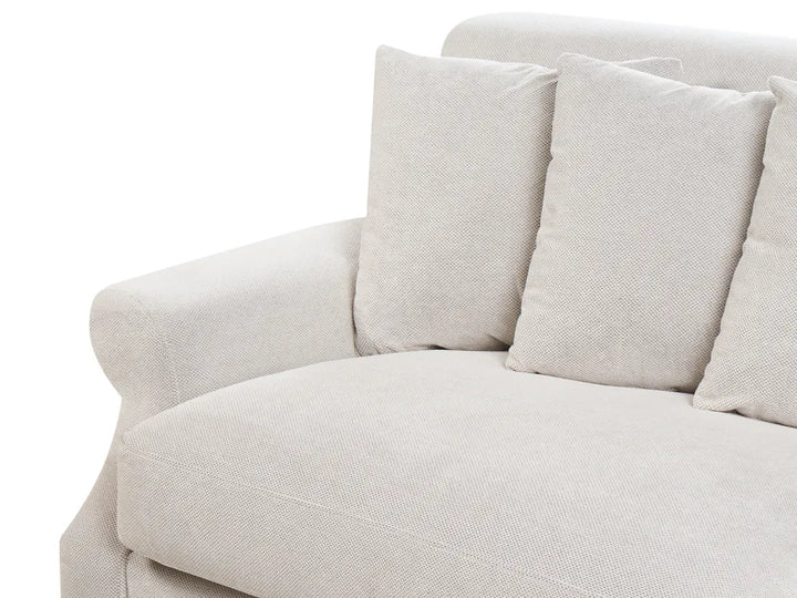 Sofa 2 Seater Fabric Off-White Elaiza