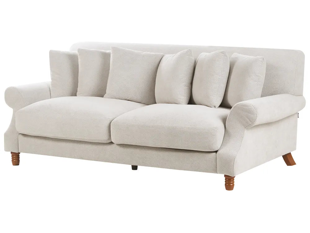 Sofa 2 Seater Fabric Off-White Elaiza