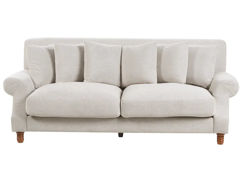 Beige sofa on a white background