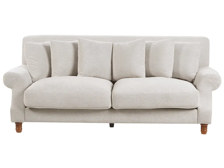 Beige sofa on a white background
