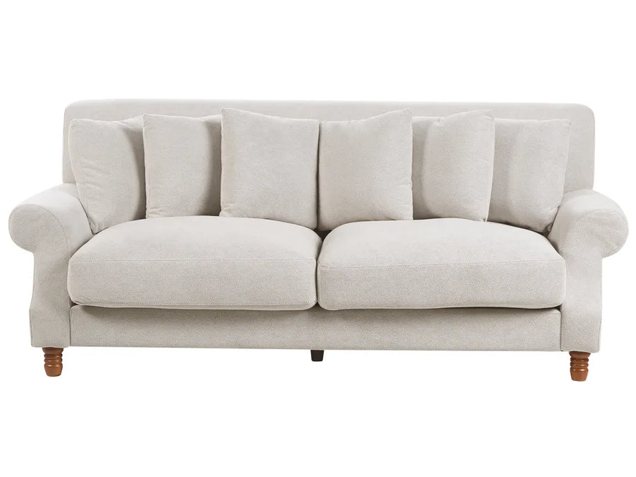 Beige sofa on a white background