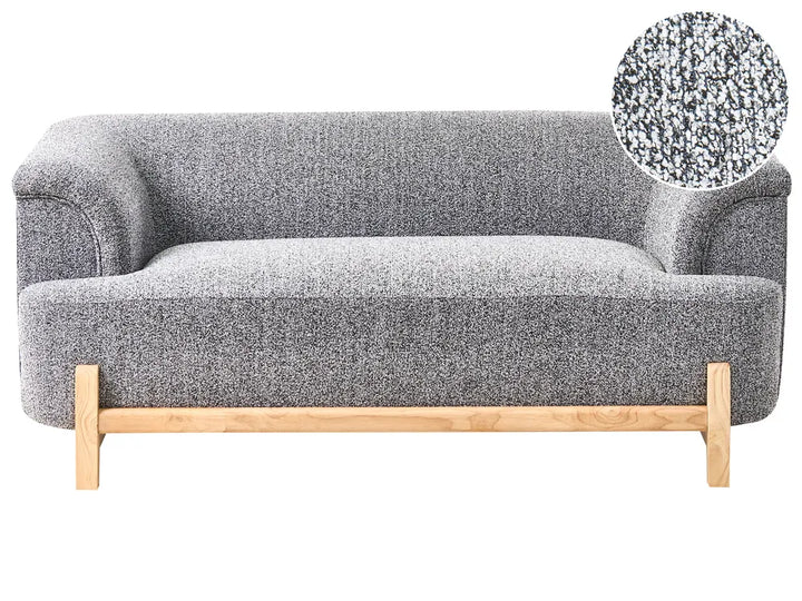 Sofa 2 Seater Fabric Dark Grey Ashtin