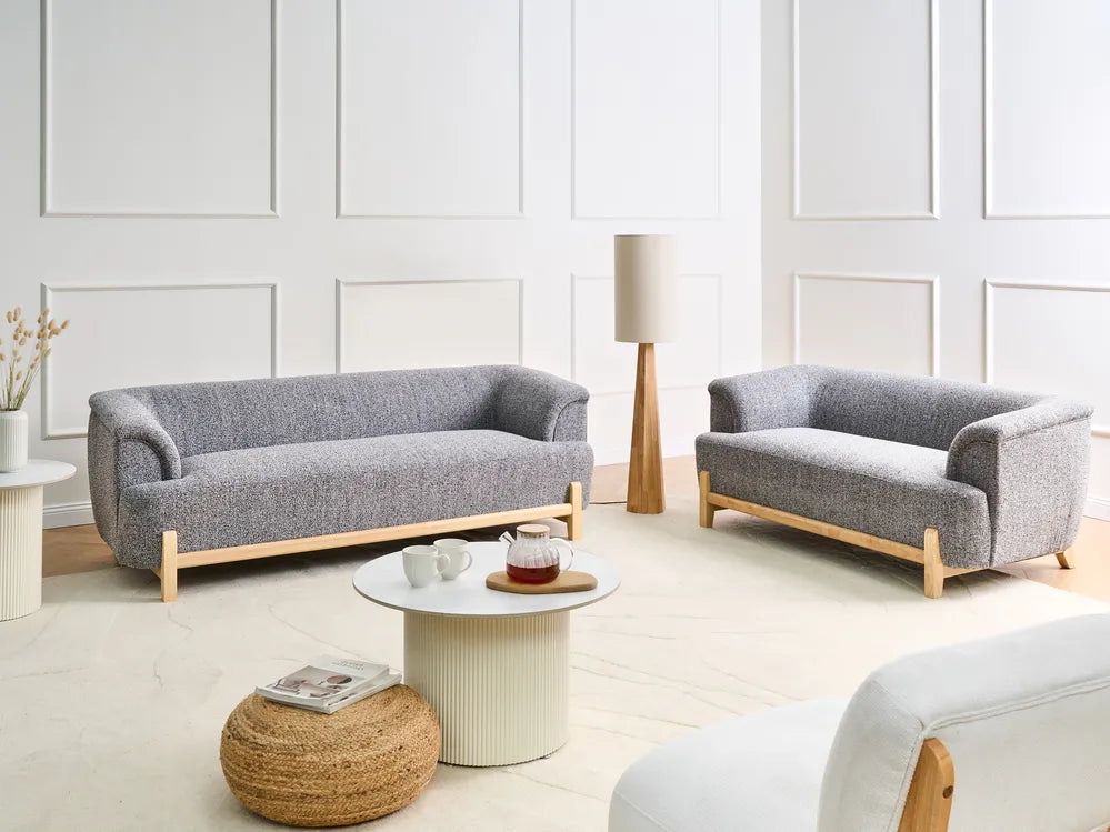 Sofa 2 Seater Fabric Dark Grey Ashtin