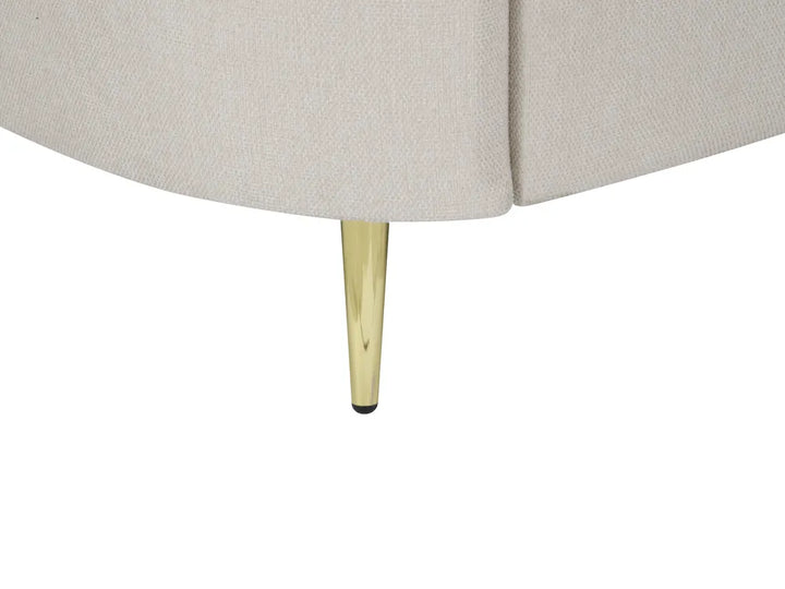 Sofa 2 Seater Fabric Light Beige Deondry