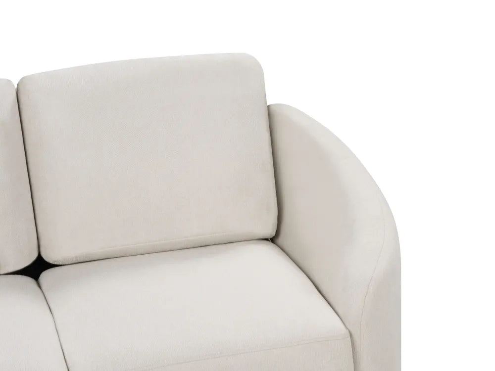 Sofa 2 Seater Fabric Light Beige Deondry