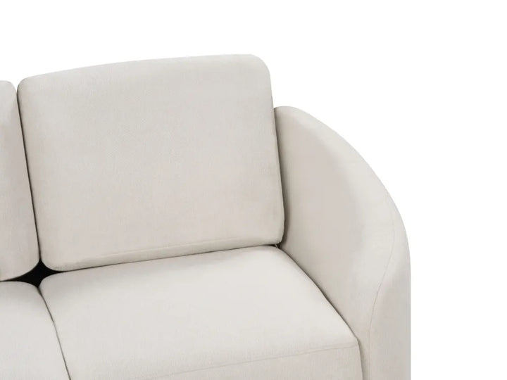 Sofa 2 Seater Fabric Light Beige Deondry