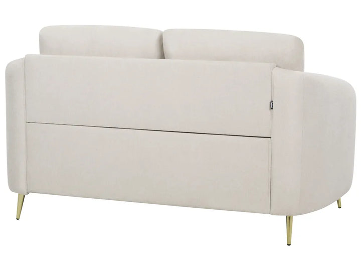 Sofa 2 Seater Fabric Light Beige Deondry