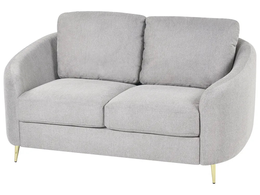Sofa 2 Seater Fabric Light Grey Deondry