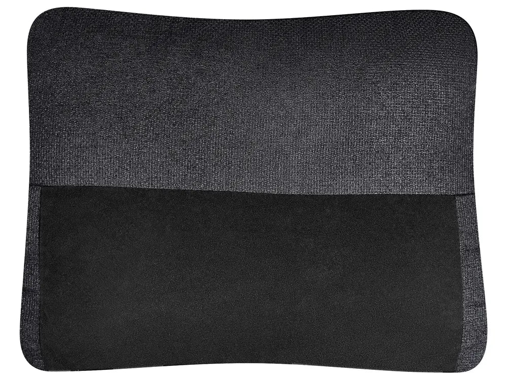 Corner Sofa Bed 3 Seater Faux Linen Black Left Hand Azuri