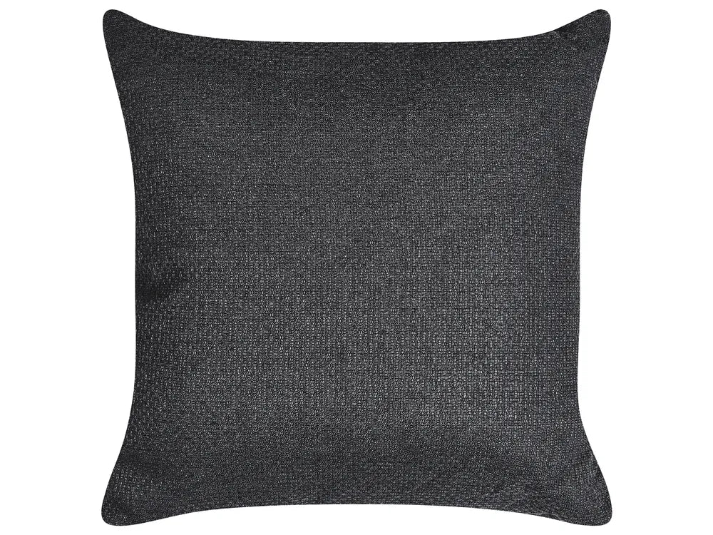 Corner Sofa Bed 3 Seater Faux Linen Black Left Hand Azuri