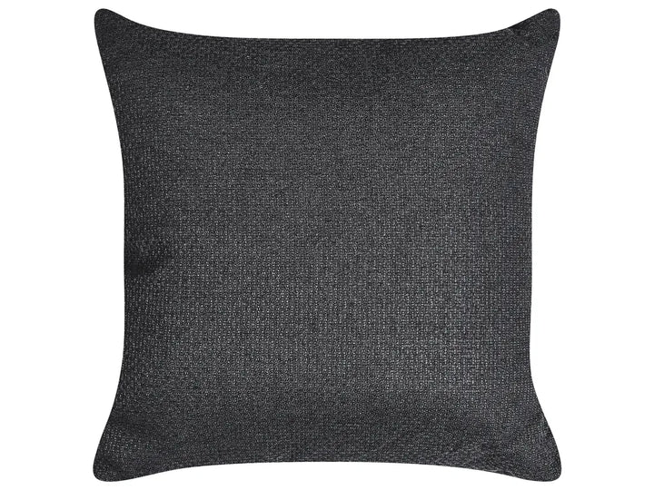 Corner Sofa Bed 3 Seater Faux Linen Black Left Hand Azuri