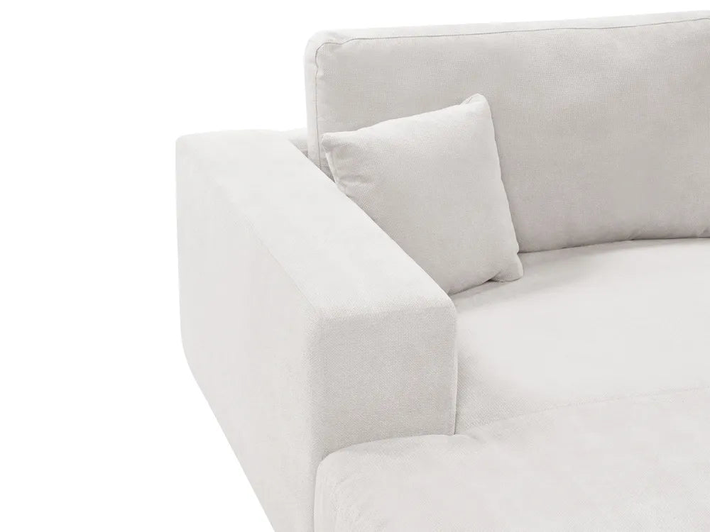Corner Sofa 3 Seater Fabric Off-White Right Hand Vardie